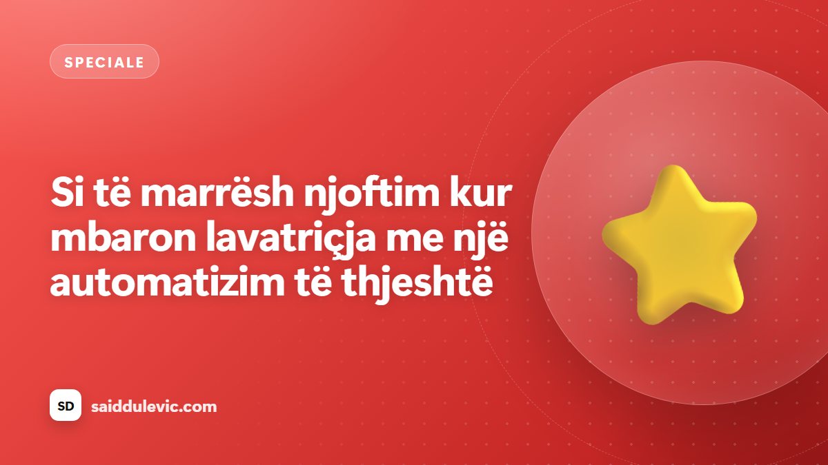 Si të marrësh njoftim kur mbaron lavatriçja me një automatizim të thjeshtë