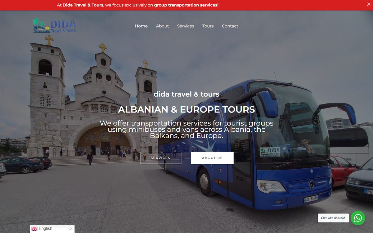 Pamje nga faqja Dida Travel Tours